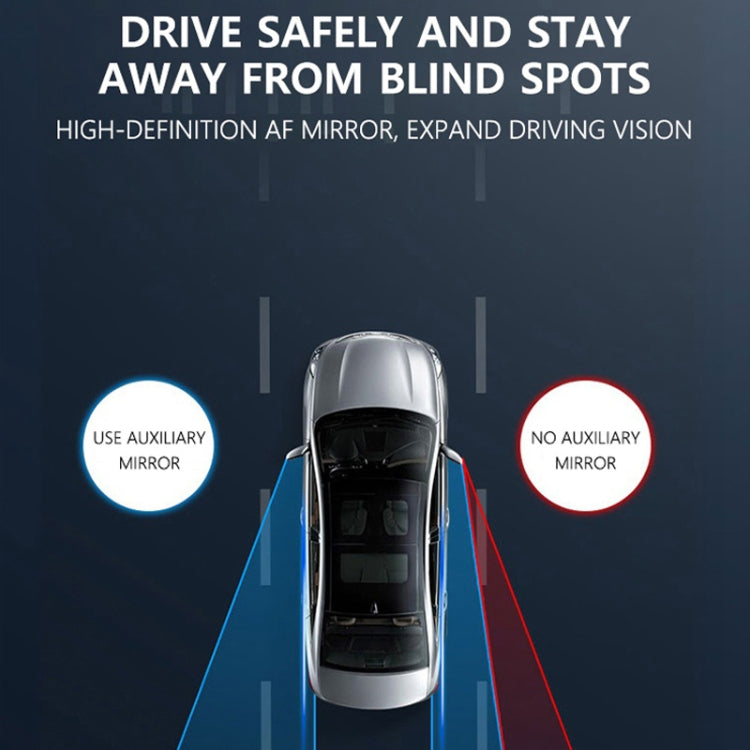 1pair Reversing Mirror Small Round Mirror HD Large View Suction Cup Blind Spot Mirror(Black) by buy2fix