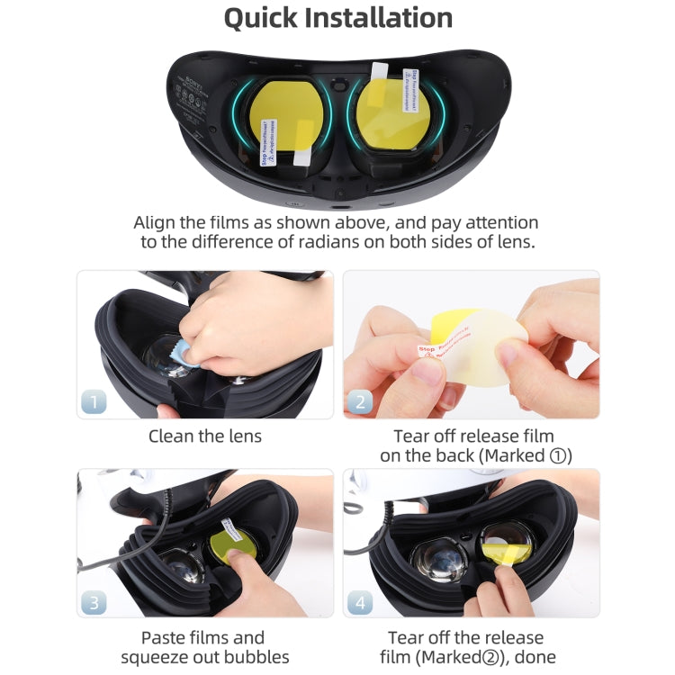 For PlayStation VR2 Hifylux PS-FF29 Lens Protective Film Set HD Scratch-Proof TPU Soft Film(As Show) by buy2fix