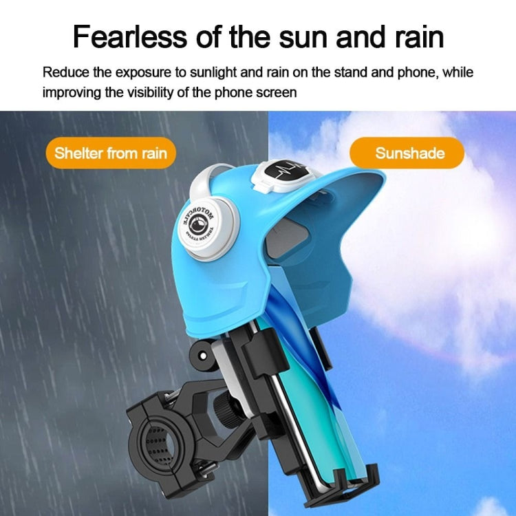 Small Helmet Sunscreen Phone Stand Bracket Motorcycle Mobile Phone Holder,Spec: Handlebar White by buy2fix