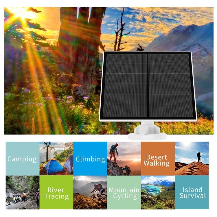 5W Monocrystalline Silicon Outdoor Camera Solar Panel Support USB&Type-C/USB-C Interface by buy2fix