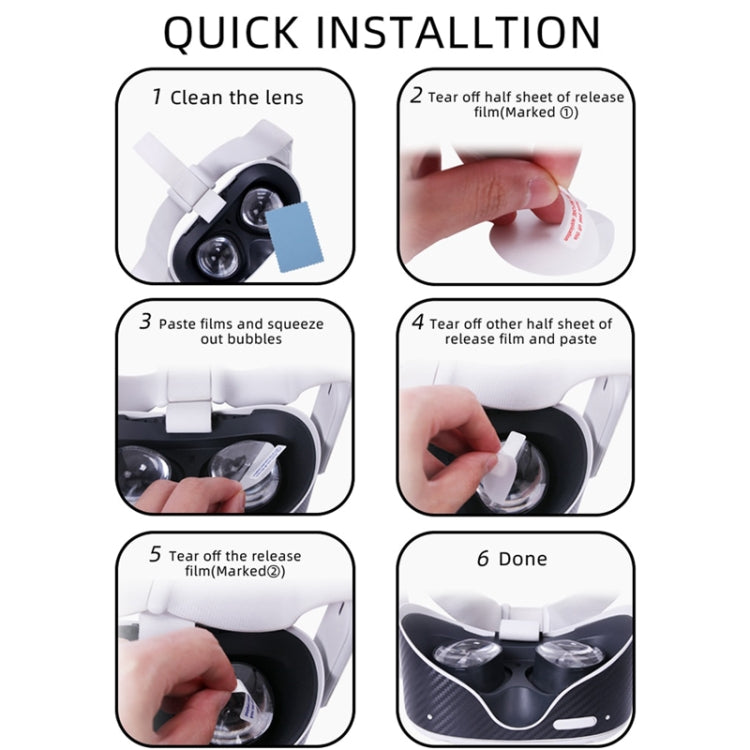 For Oculus Quest 2 Hifylux Q2-FF6 Lens Protective Film HD Anti-Scratch Anti-Sweat TPU Soft Film(As Show) by Hifylux