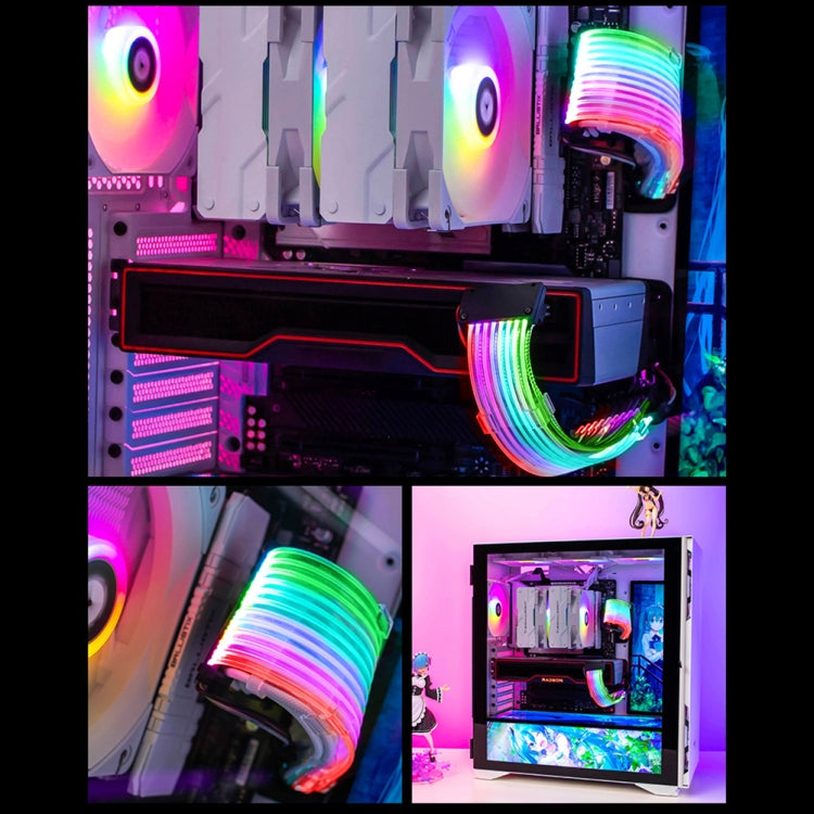 24pin Motherboard Power Supply Light Wire White 5V ARGB Neon Color Line by buy2fix