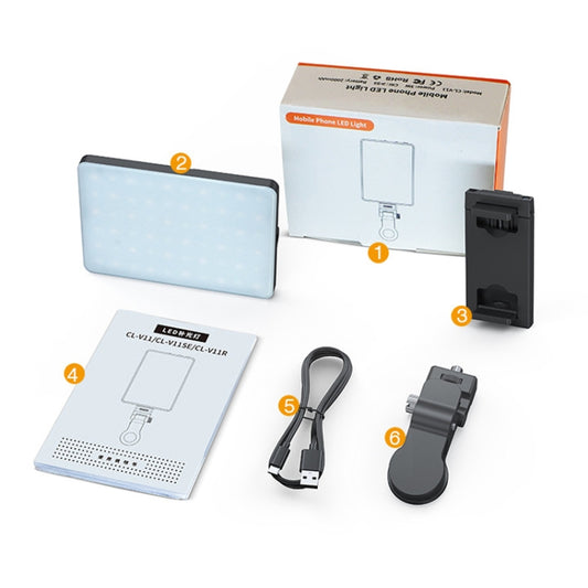 V11RGB With Screen 5W Mobile Phone Fill Light Live Broadcast Pocket Light by buy2fix