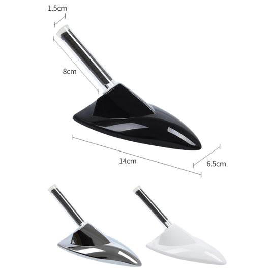 Car Solar Shark Fin With Antenna LED Warning Light, Specification: Silver with Remote Control by buy2fix