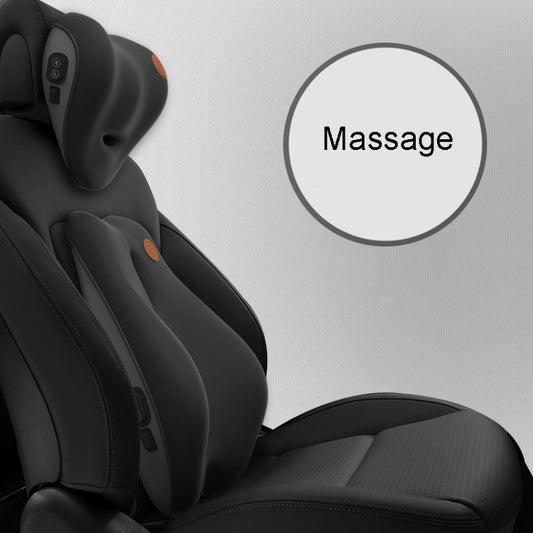 SR-21 Car Lumbar Cushion Headrest Seat Memory Foam Accessories, Style: Massage Headrest (Black) by buy2fix