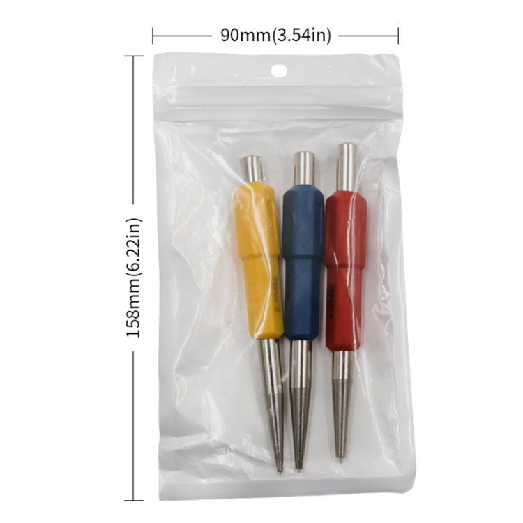High Hardness Cylindrical Center Punch Drilling Positioning Tools(3pcs/set) by buy2fix