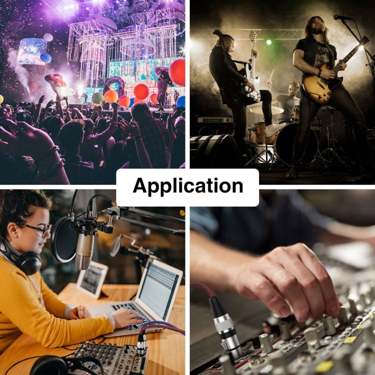 0.5m Blue and Black Net TRS 6.35mm Male To Caron Female Microphone XLR Balance Cable by buy2fix