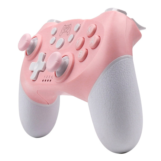 For Nintendo Switch Pro Wireless Bluetooth Handle with Macro Programming & Somatosensory Wake-up(White Pink) by buy2fix