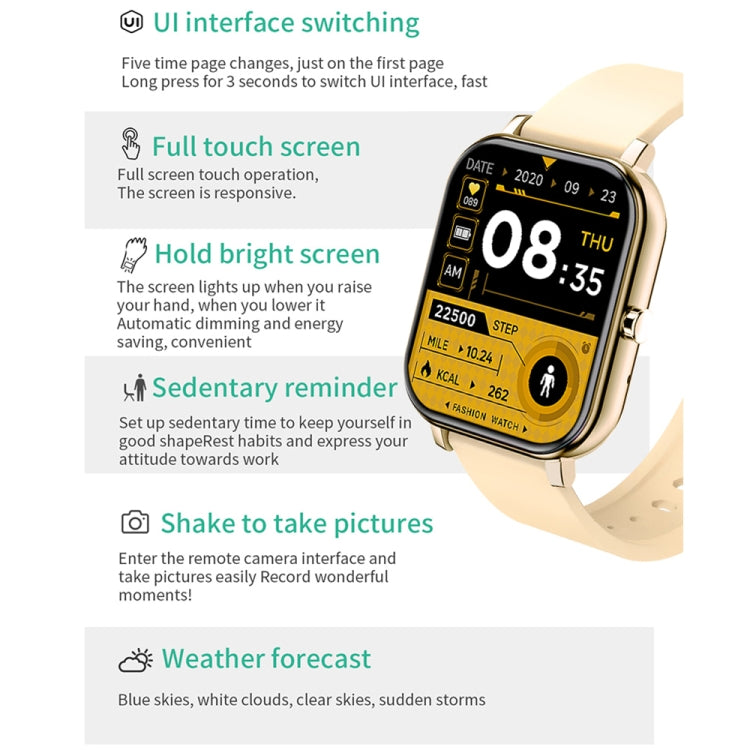 H10 1.69 inch Screen Bluetooth Call Smart Watch, Support Heart Rate/Blood Pressure/Sleep Monitoring, Color: Black by buy2fix