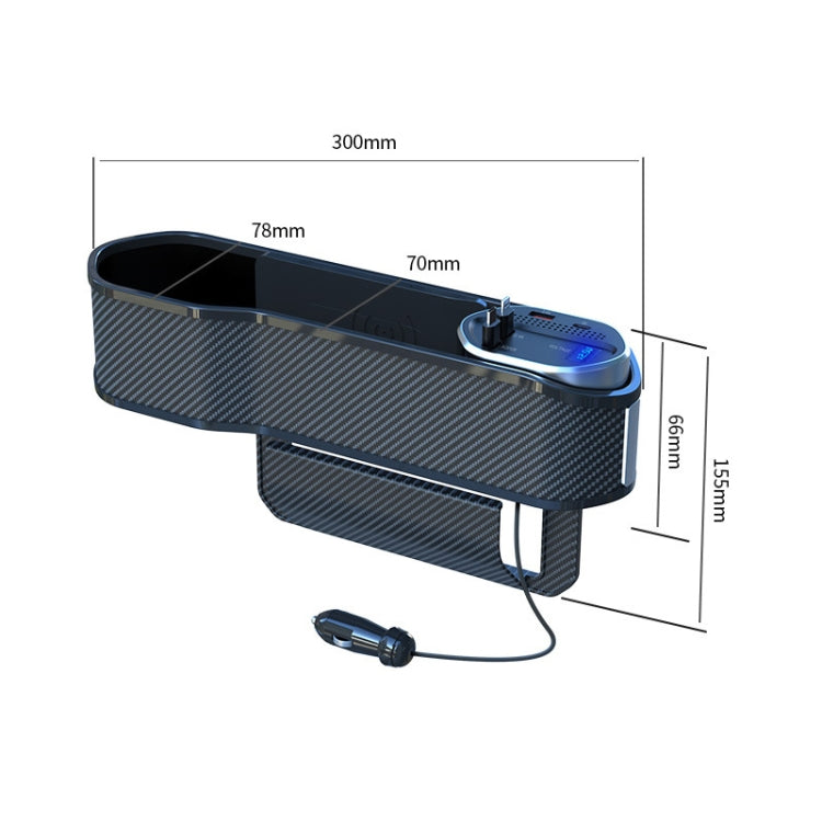 Vehicle Seat Gap Storage Box Organizer Front Seat Console Side Pocket ,Spec: No Wireless Charging Ordinary Wire by buy2fix