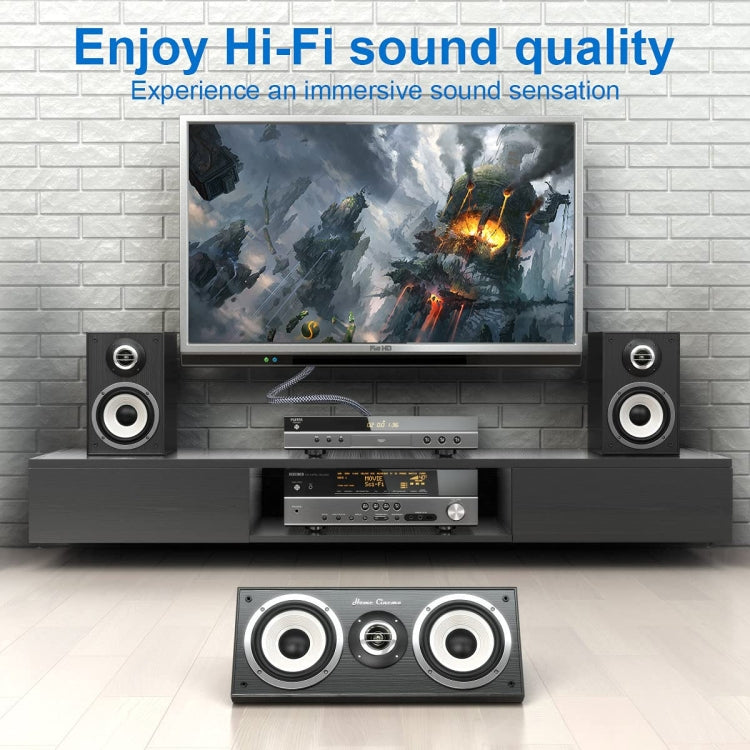 1.5m Pure Copper RCA Coaxial HIFI Digital Audio Cable SPDIF Subwoofer Speaker Cable(Silver Gray) by buy2fix