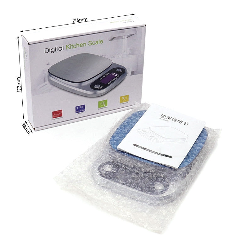 Small Multifunctional Kitchen High Precision Electronic Scale LCD Digital Display Food Scale, Model: 10kg/ 1g by buy2fix