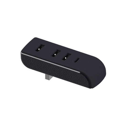 For Tesla Model 3/Y Car AH37 3 USB +1 Type-C/USB-C Port Hub Docking Station(Black) by buy2fix