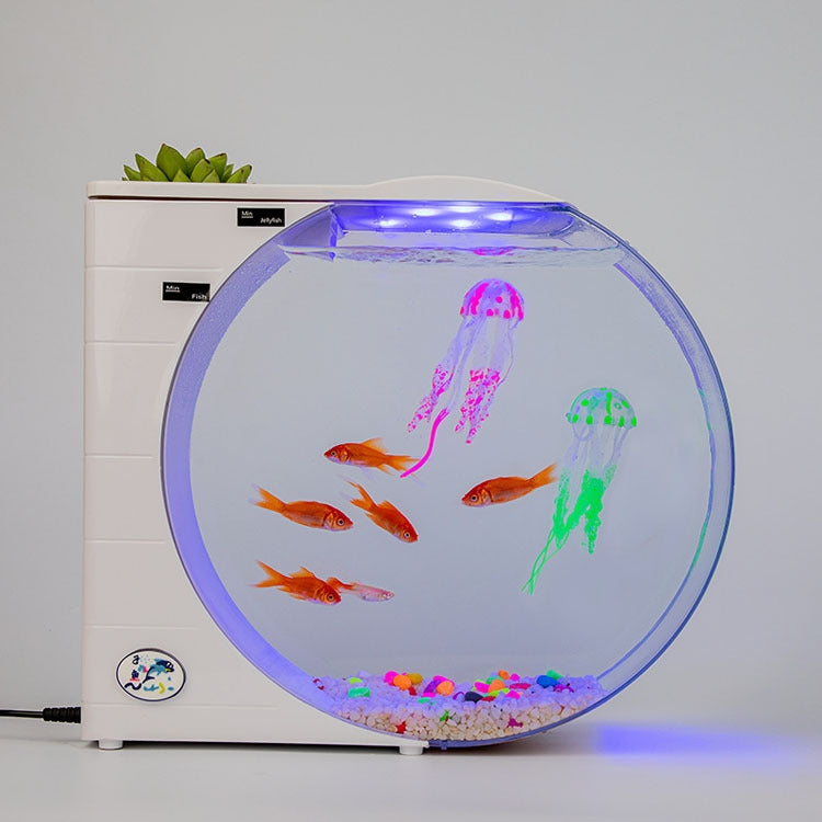 USB Jellyfish Fish Tank Multifunctional Electronic Mini Jellyfish Box(White) by buy2fix