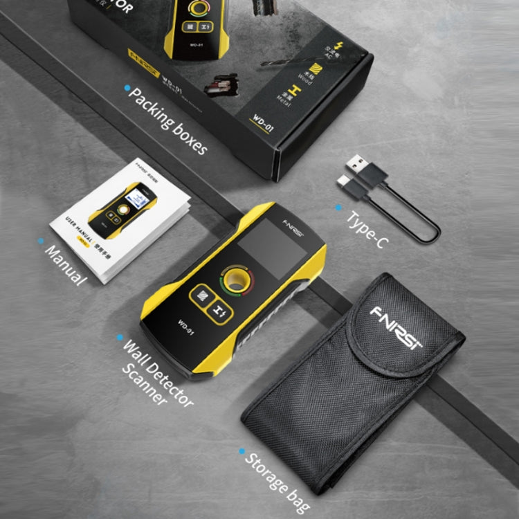 FNIRSI WD-01 Multifunctional Load-Bearing Wall Wire Metal Detector Dark Line Scanner by FNIRSI