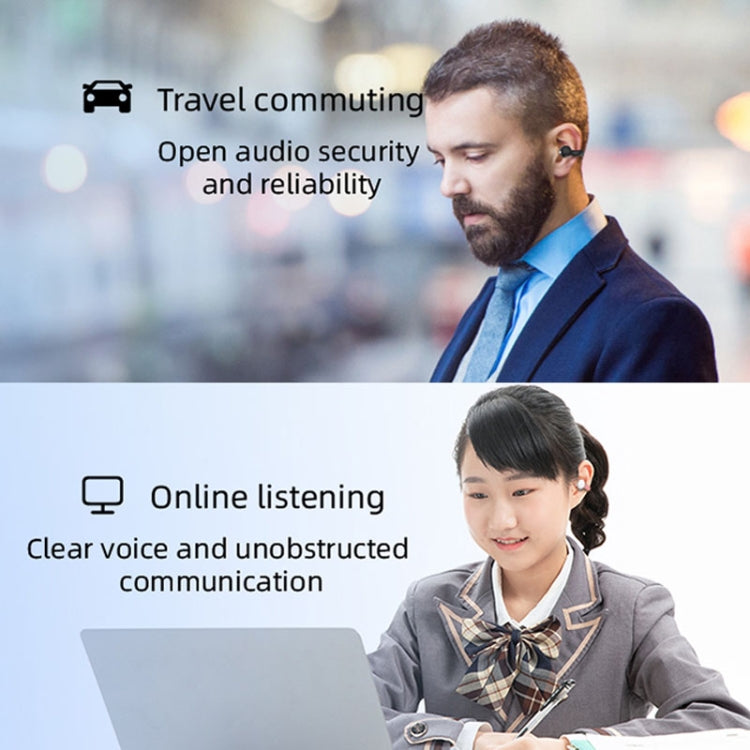 M-S8 Wireless Stereo Single Ear Clip-on Bluetooth Earphone(Gray) by buy2fix