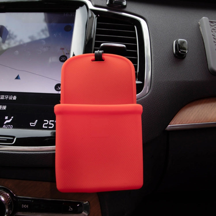Wear-Resistant Silicone Mobile Phone Bag For Car Air Outlet(Black) by buy2fix