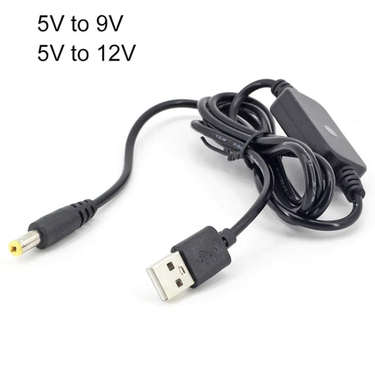 2pcs DC 5V To 9V USB Booster Cable Mobile Power Monitoring Power Cord by buy2fix