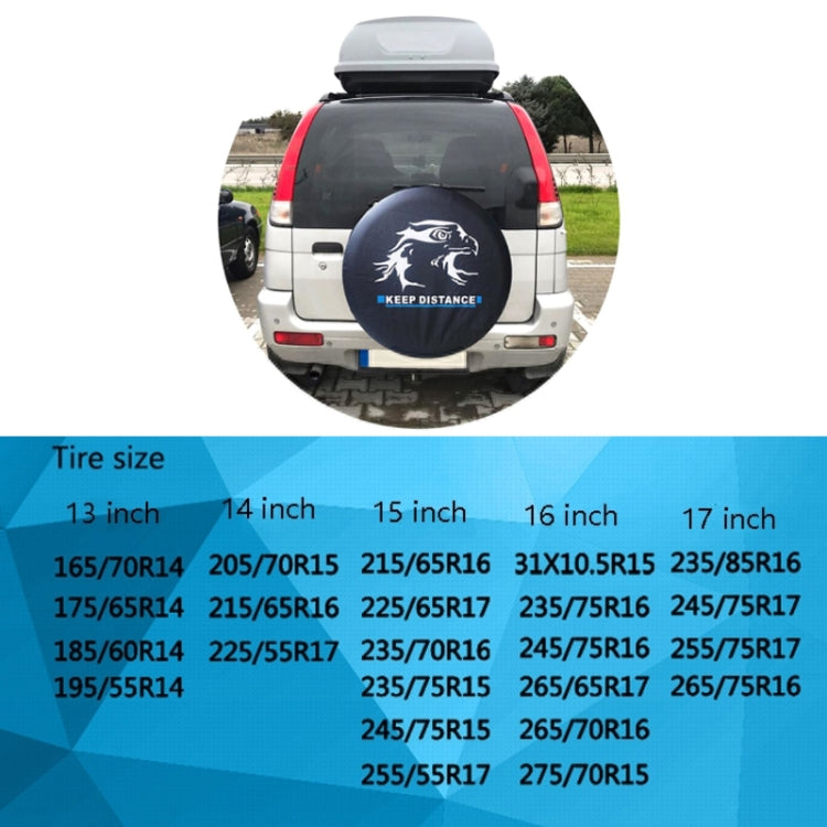 17 inch PVC Faux Leather Spare Wheel Cover Rear Tire Protector by buy2fix