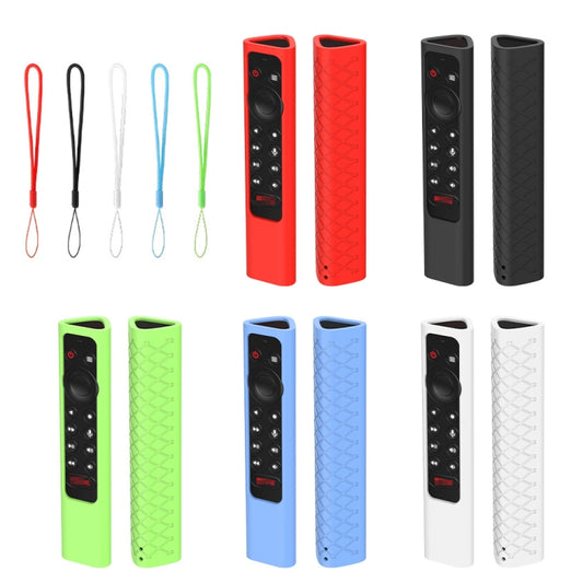 For NVIDIA Shield TV Pro 4K HDR Remote Control Silicone Case With Lanyard(Black) by buy2fix