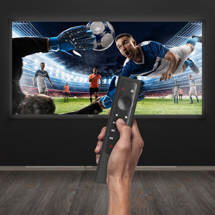 For NVIDIA Shield TV Pro 4K HDR Remote Control Silicone Case With Lanyard(Black) by buy2fix