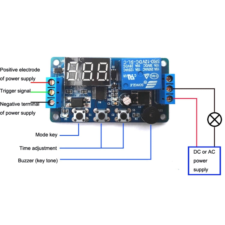 DK-C-01 Anti-Reverse Circuit Delay Relay Module DC12V Timing Delay Controller Module by buy2fix