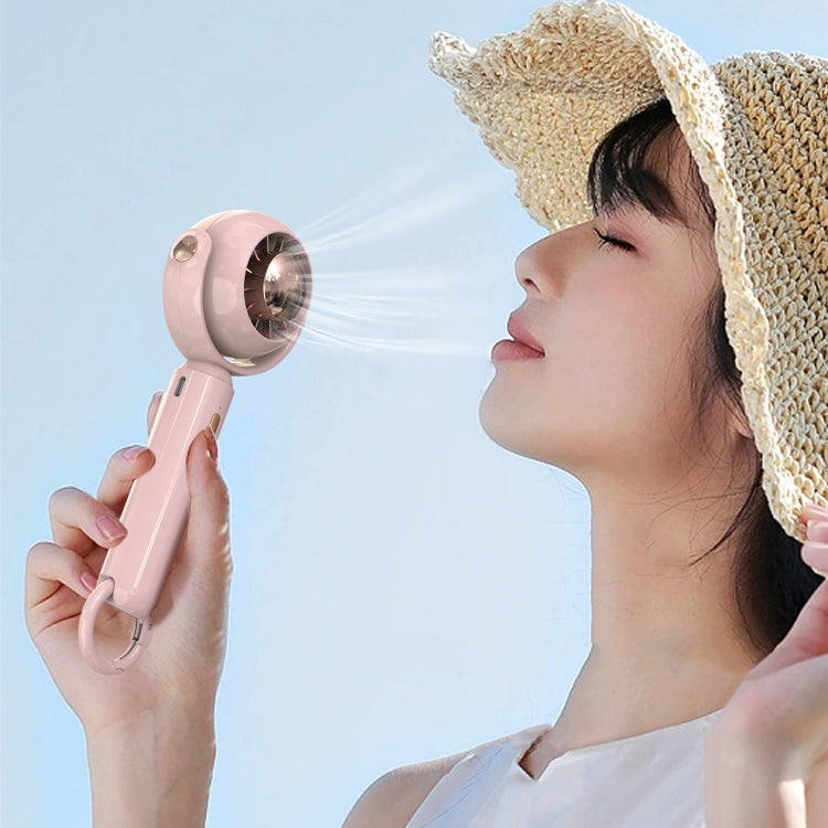 YL-005 Small Outdoor Handheld Fan with Carabiner Desktop Portable Mini Fan(Pink) by buy2fix
