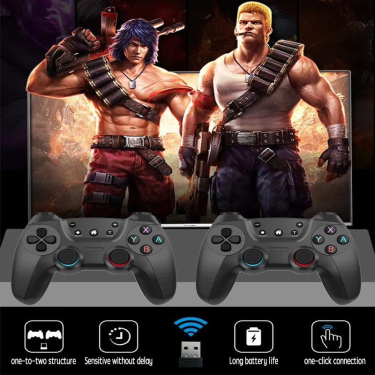 KM-029 2.4G One for Two Doubles Wireless Controller Support PC / Linux / Android / TVbox(Mountain Blue) by buy2fix