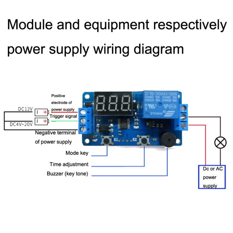DK-C-01 Car Programmable Timing LCD Digital Display Relay Module Can Control DC AC Delay Relay by buy2fix
