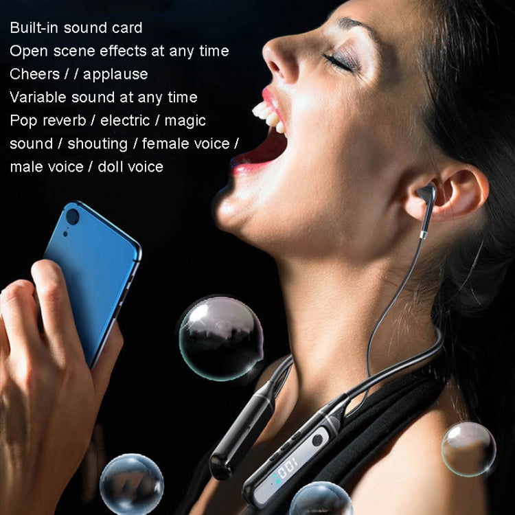 SN-537K 5.3 Bluetooth Live Earphones Built-In Sound Card Wireless Receiver Sports Earphones(Black) by buy2fix