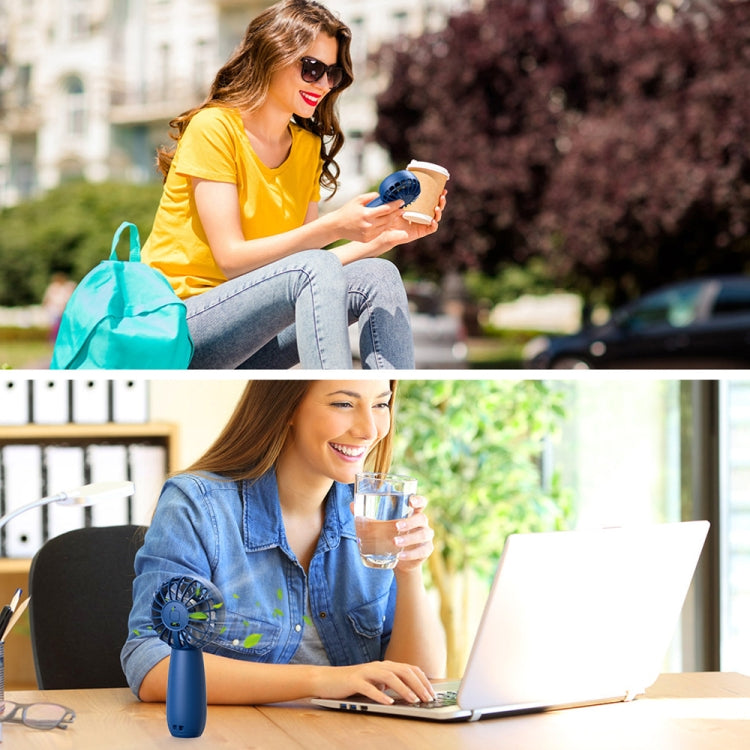 USB Outdoor Mini Handheld Brushless Motor Fan, Style: 1500mAh(Blue) by buy2fix