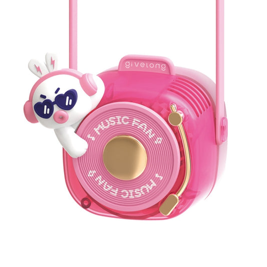 GL120-123 Hanging Neck Fan Summer Handheld USB Portable Mini Fan(Pink) by buy2fix