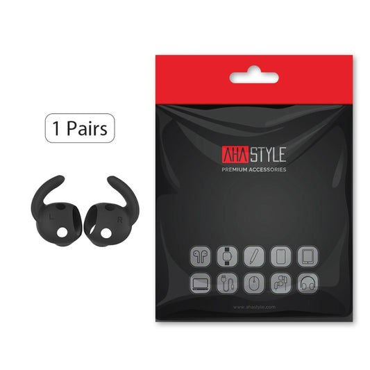 For Beats Studio Buds AhaStyle PT172 Earphone Silicone Ear Caps, Style: Earcap (Black) by AhaStyle