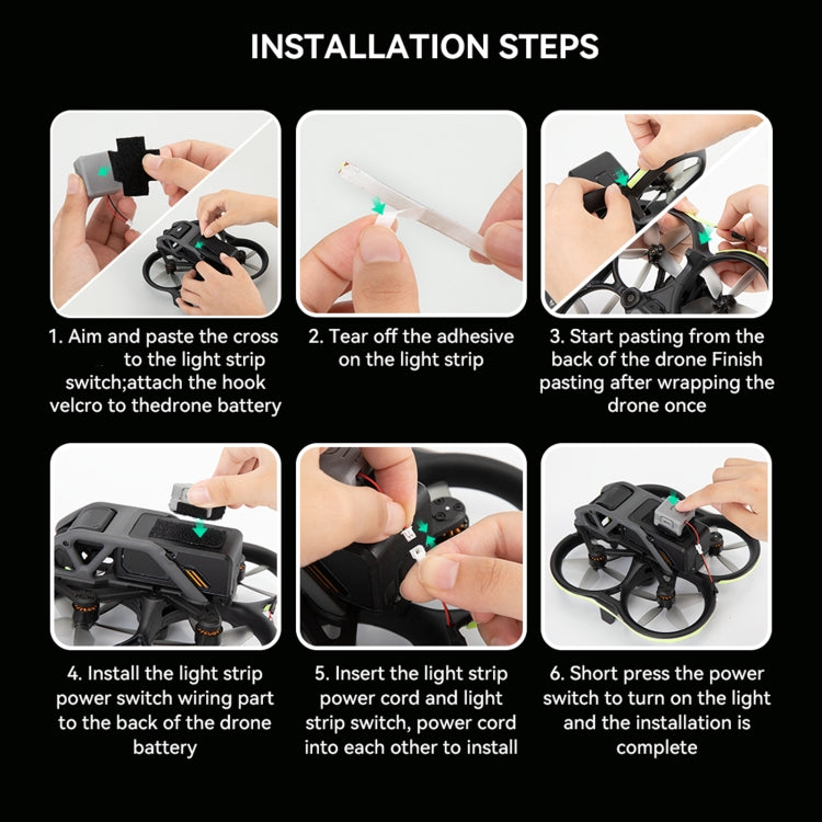 For DJI Avata RCSTQ Light-emitting Light Strip Night Flight Warning Light Strip(Fluorescent) by RCSTQ