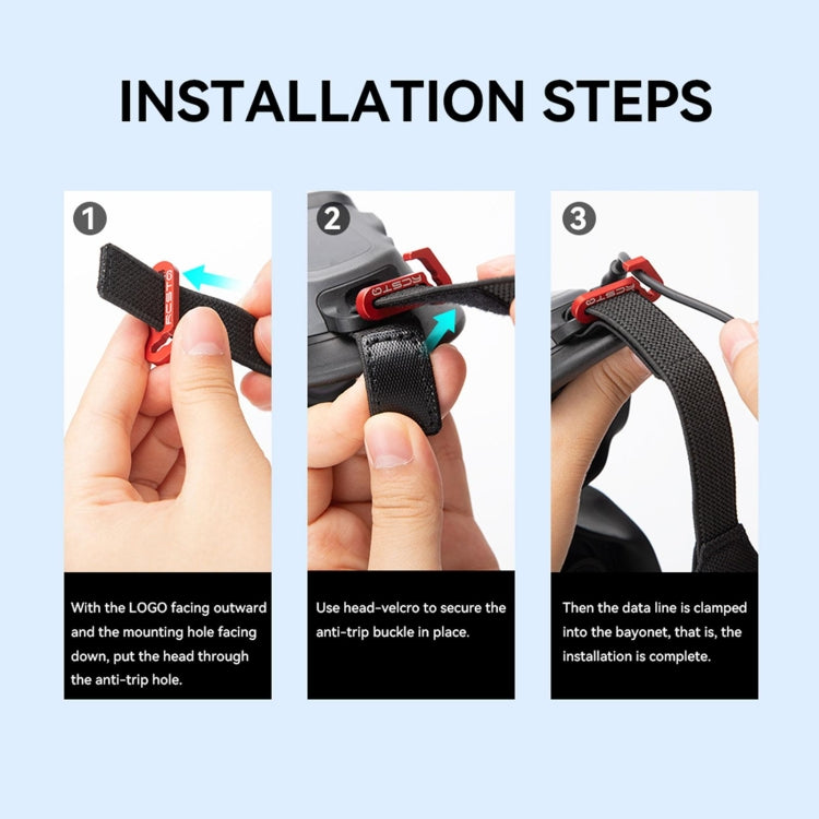 For DJI AVATA Goggles 2 RCSTQ Aluminum Alloy Anti-falling Wire Fixing Parts by RCSTQ