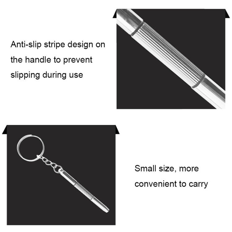 3 In 1 Watch Repair Mini Screwdriver Multifunctional Eyeglass Repair Screwdriver(Plastic Handle) by buy2fix