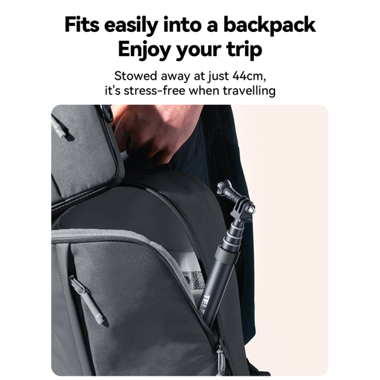 TELESIN 3M Carbon Fiber Selfie Stick Monopod With 1/4 Screw For Action Camera by TELESIN