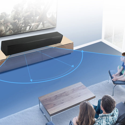 BT809S Desktop Long Gaming Bluetooth Speaker Computer USB Plug-in Intelligent Ambient Light Audio(Black) by buy2fix