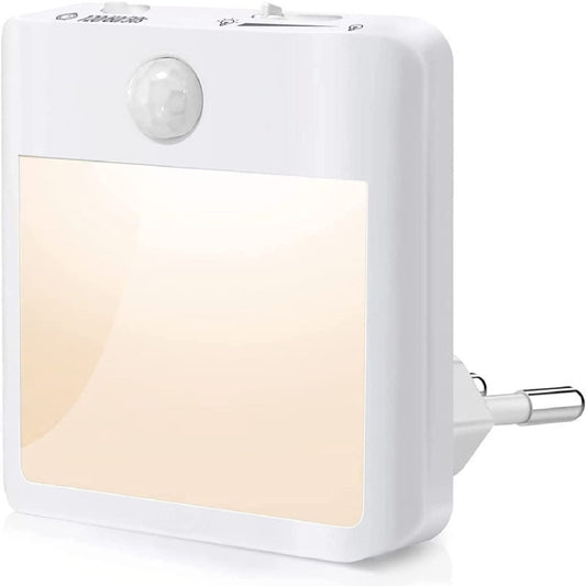 NL2101 Motion Sensor LED Night Light AC Plug Dimming Sleep Lights,Spec: Warm White US Plug by buy2fix