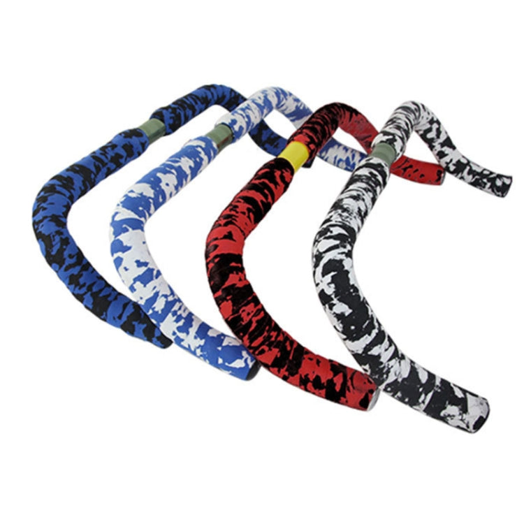 Camouflage Bicycle Curved Handlebar Straps(Blue White) by buy2fix