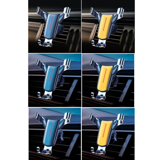 Air Outlet Triangular Gravity Sensor Car Mobile Phone Holder, Color: Golden Hook Clip by buy2fix