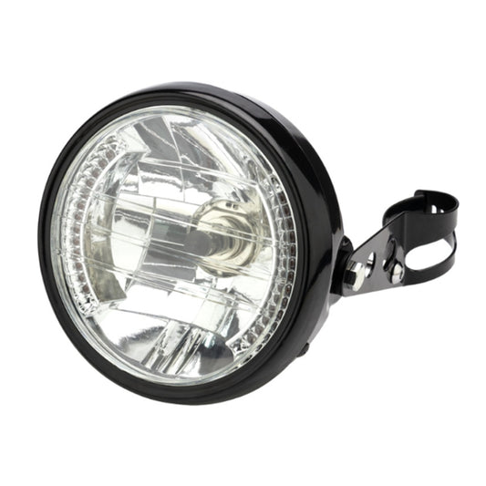 Motorcycle 7 Inch LED Headlamp Angel Ring Steering Function With Bracket(Shock Absorber Diameter 28-36mm) by buy2fix