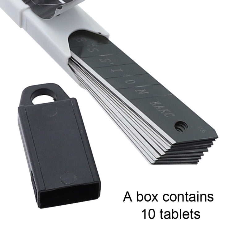 KAKC-18 Black Blade Cutter Blade 18mm Wall Cutter Blade, Specification: 100pcs /Box by buy2fix