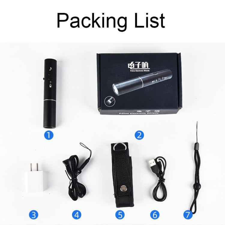 H11 Rechargeable Traffic Command Training Electronic Whistle with Lighting Function, CN Plug by buy2fix