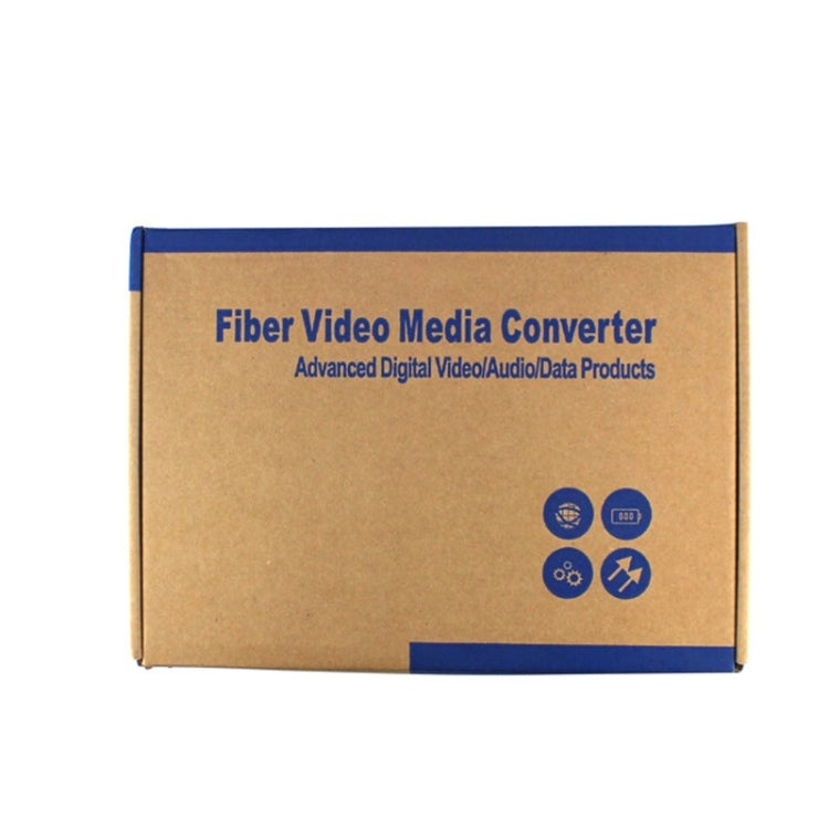 1pair YH-VD48508 SC 8-way Bidirectional Data Network Optical Transceiver Fiber Optic Transceiver(Black) by buy2fix