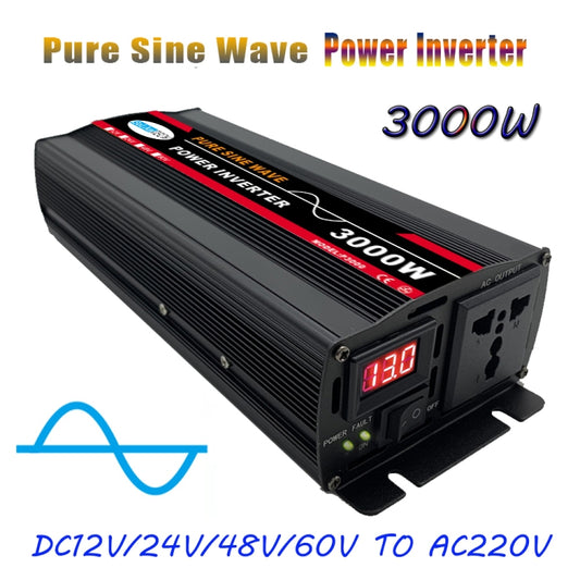 3000W (Actual 500W) 60V to 220V High Power Car Sine Wave Inverter Power Converter by buy2fix
