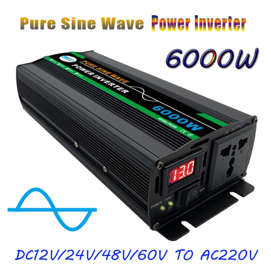 6000W (Actual 1000W) 12V to 220V High Power Car Sine Wave Inverter Power Converter by buy2fix
