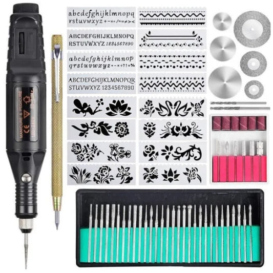 70pcs/set Mini Electric Speed Adjustable Engraving Pen Micro Electric Drill(US Plug) by buy2fix
