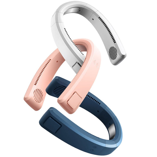 WT-F54 Wind From All Sides Long Battery Life Semiconductor Cooling Hanging Neck Fan(Blue) by buy2fix