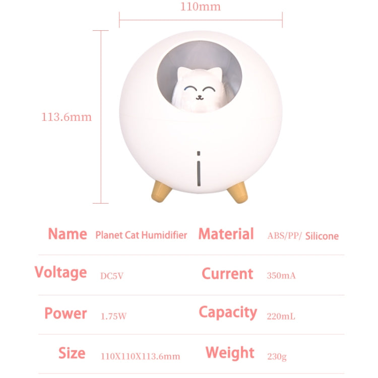 WT-TX5 USB Direct Insert Version Humidifier Mini Planet Cat Desktop Purifier(Pink) by buy2fix